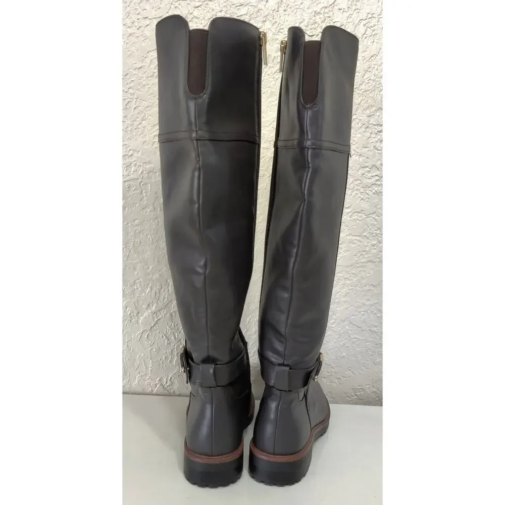 New Tommy Hilfiger Women's Felvia knee High‎ Boot Size 7.5 M in Expresso Brown